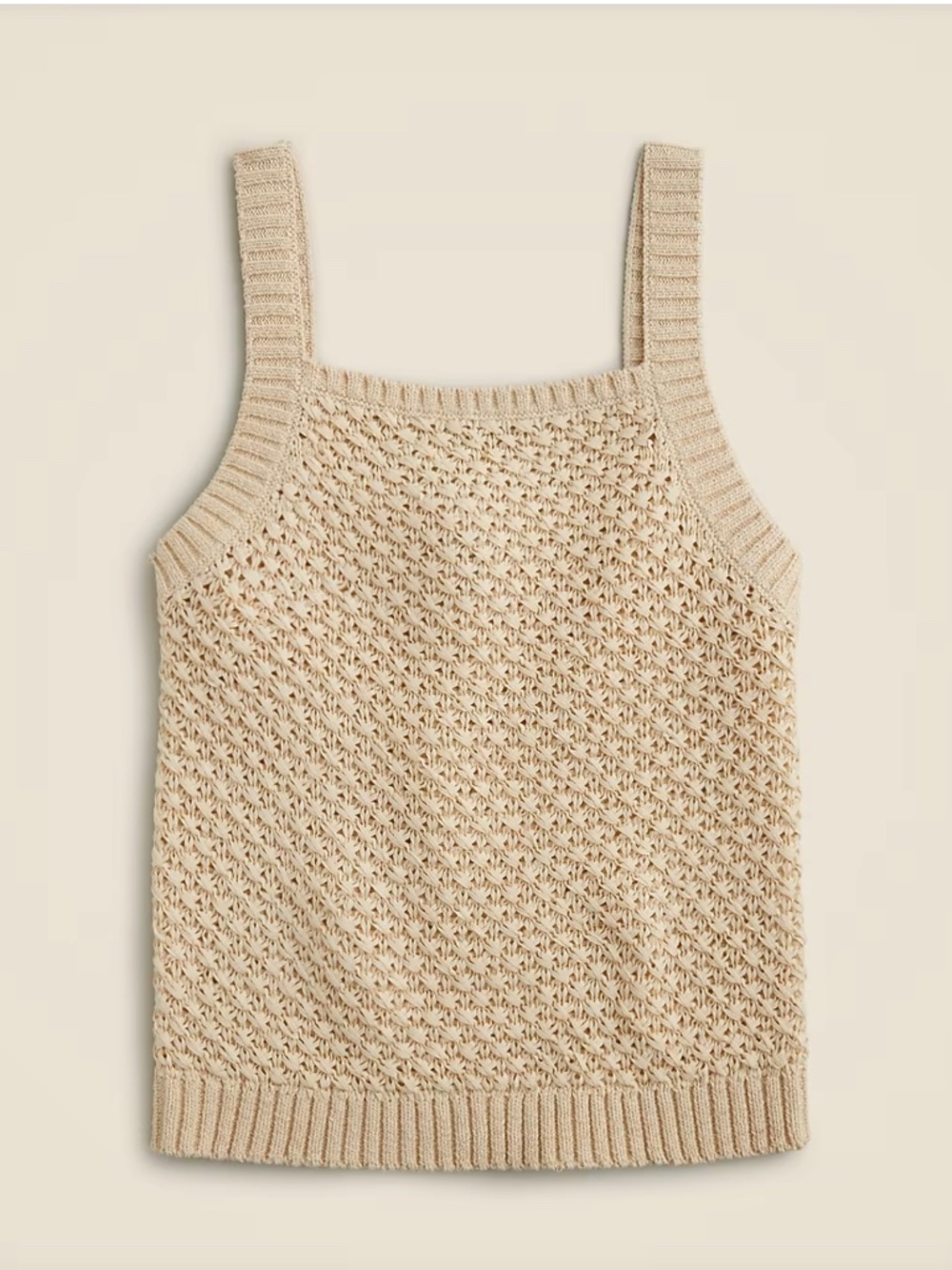 NWT J. Crew Basket-stitch Sweater Tank in Buff Clay size XS BZ499